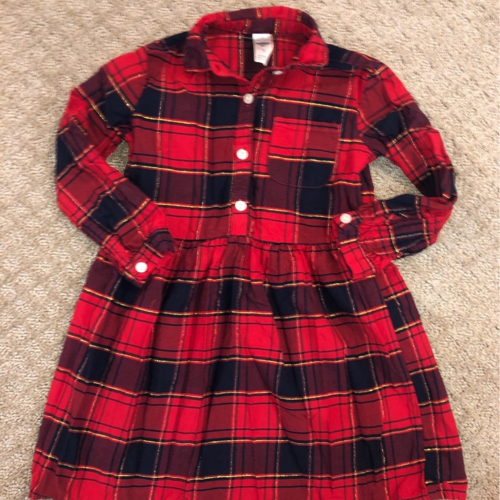 Oshkosh Red Plaid Dress Size 5T